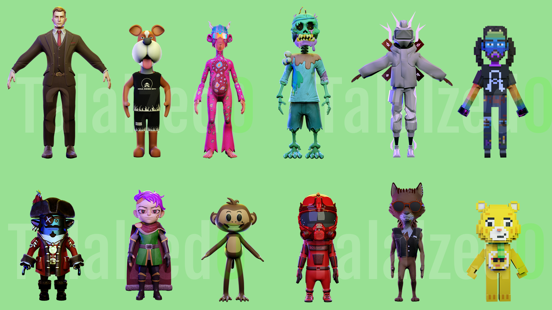 Degen Royale characters close-up